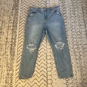 AE  Distressed Curvy Mom Jeans - Size 16